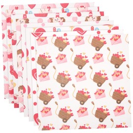 Hohopeti 8pcs Valentine's Day Themed Fabric for DIY Crafting and Sewing Squares for Quilting and Home Decor Soft and Durable Material for Handmade Projects