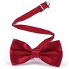 Medsuo Adjustable Bowtie, Men BowtiePre-Tied Bow Tie for Parties (Wine