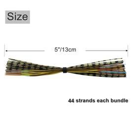 20 Bundles 10 Mixed Colors Silicone Skirts Fishing Skirt Lures Spinnerbaits Buzzbaits Squid Rubber Jig Head Lures Fly Tying Material Fishing Bait Accessories