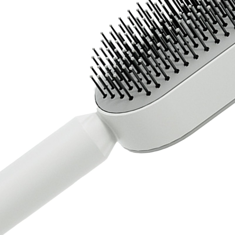 Cushion Hair Brush Self Cleaning Scalp Massage Rounded Comb Teeth