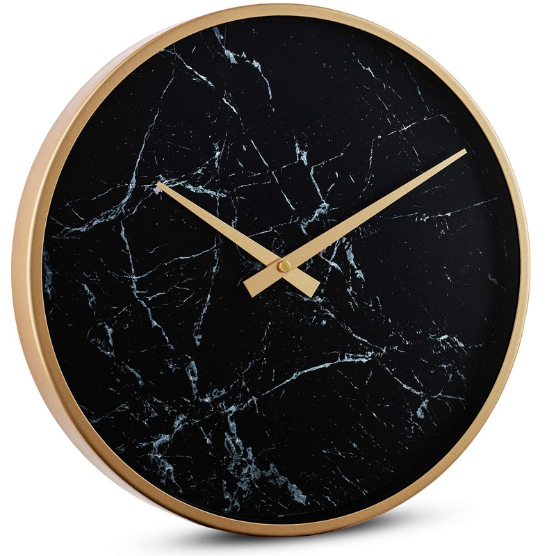 Bernhard Products Modern Wall Clock 13 Inch Noiseless Silent Non