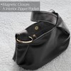 Women's Clutch Soft Vegan Leather Hobo Top Handle Bag Small