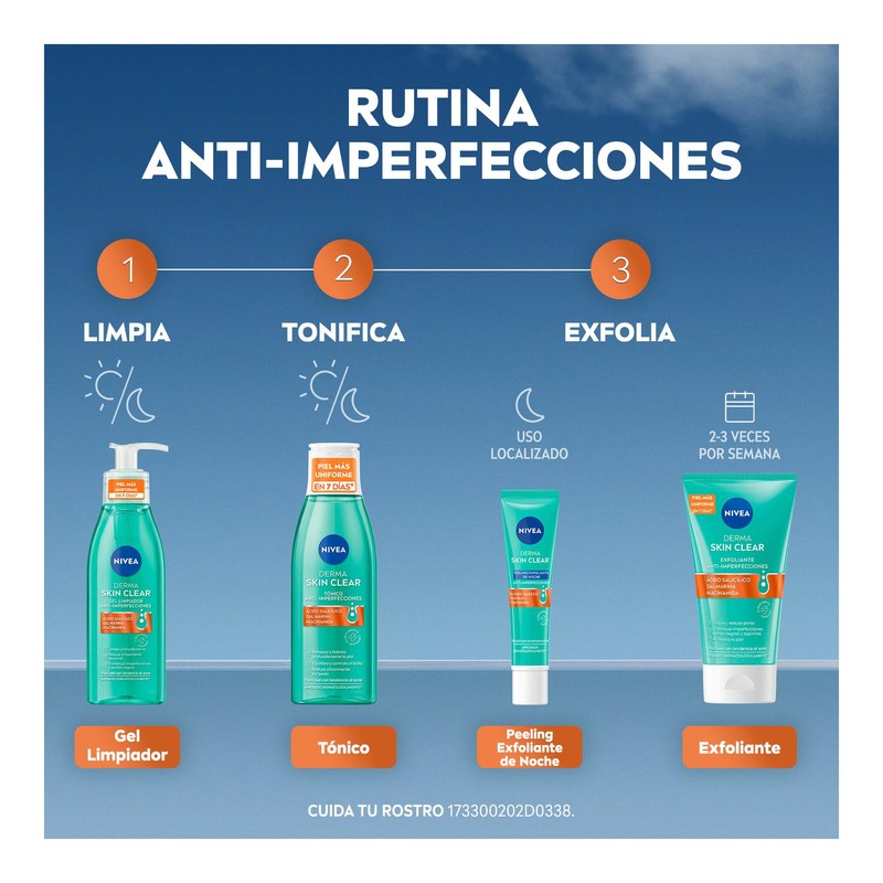 NIVEA Derma Skin Clear Gel Limpiador Anti-imperfecciones (150 ml)