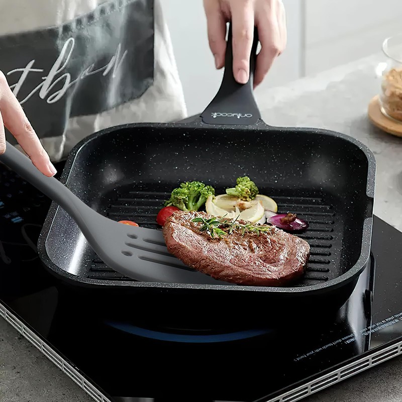 Silicone Kitchen Cooking Utensil Set: MOACC Heat Resistant 13.6in Long