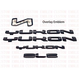 Unbranded Gloss Black Overlay Emblems Fit Yukon 2021-2022 GMC Yukon Yukon XL Door SLE