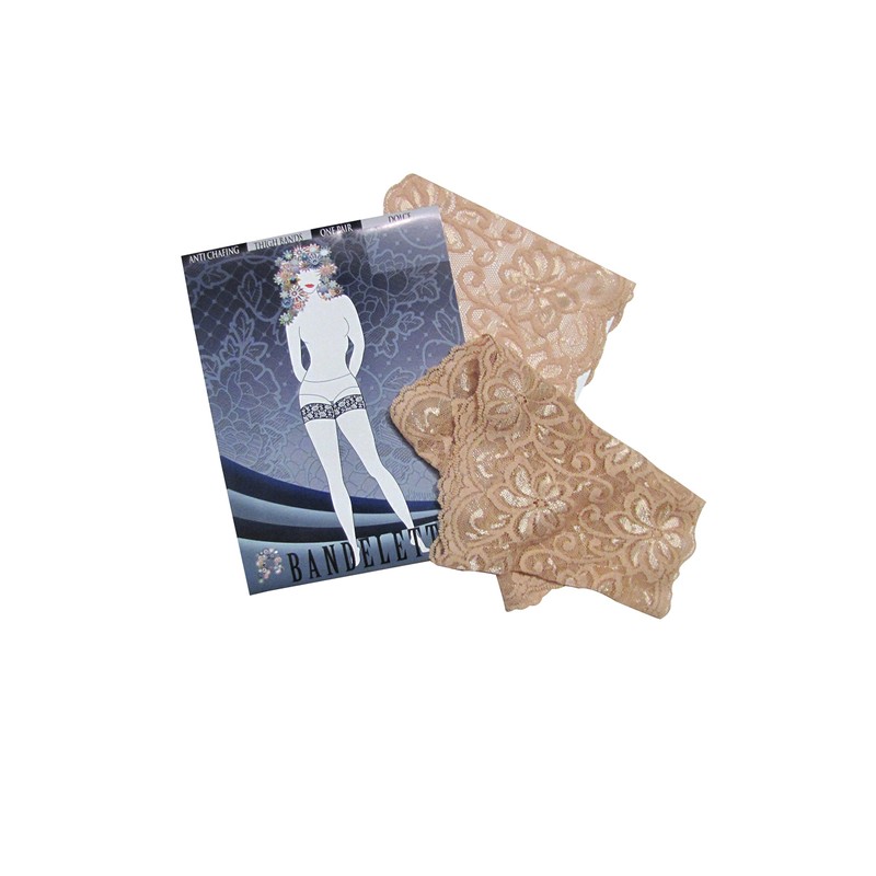 Bandelettes Sexy Anti-Chafing, Elastic Thigh Bands, Prevent Friction - Beige