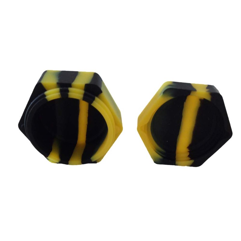 Gentcy 26ml 1PCS Black Hexagon Silicone Container Honeybee Silicone Jar
