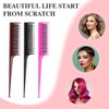 Leinuosen 3 Pcs Triple Teasing Comb Rat Tail Comb Tool