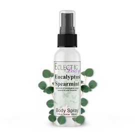 Eclectic Lady Eucalyptus Spearmint Body Spray, 2 ounces, Body Mist for Women with Clean, Light & Gentle Fragrance, Cologne with Soft, Subtle Aroma For Daily Use