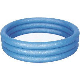Paddling Pool for Kids - 3 Ring Plastic Inflatable Round Swimming Pools for Gardens - Small Baby Toddler Paddle Pool for Family Outdoor Indoor Water Games (45" x 10")