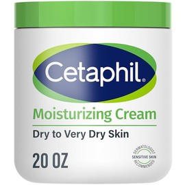 Cetaphil - Crema hidratante para rostro y cuerpo, crema hidratante para piel seca a muy seca, sensible, nueva de 20 onzas, libre de fragancia, no come