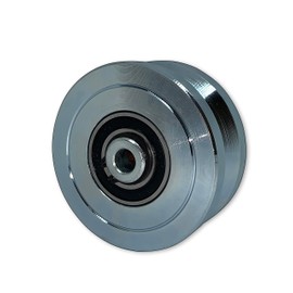 EG096 Slide Gate Wheel 4” V-Groove Solid Steel Sliding Wheel Bearing for Rolling Inverted V Shape Track Gates up to 3000lbs with Screw NO Brackets