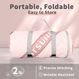 Leisure Seat (Rabbit) Whitsunday Outdoor Picnic Blanket, Extra Large 80" x 80" Kids Blanket, Machine Washable Camping Mat, Waterproof & Sandproof, Foldable for Camping, Beach, Park