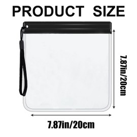 Clear Travel Toiletry Bag 4 Pcs - 20 x 20cm Airport Security Liquids Bags, Airport Liquid Bag TSA Approved, Travel Accessories Makeup Bags Holiday Essentials Luggage
