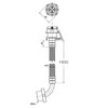 SANEI Automatic Washing Machine Water Supply Hose, Length 4.9 ft