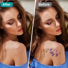 ANCIRS 4pcs Tattoo Cover Up Patch, Invisible Breathable Scar Patch, Waterproof Sweatproof Concealer Makeup Sticker, Skin Cover Up Pad for Tattoo, Scar, Birthmarks, Dark Spots (Dark Skin)