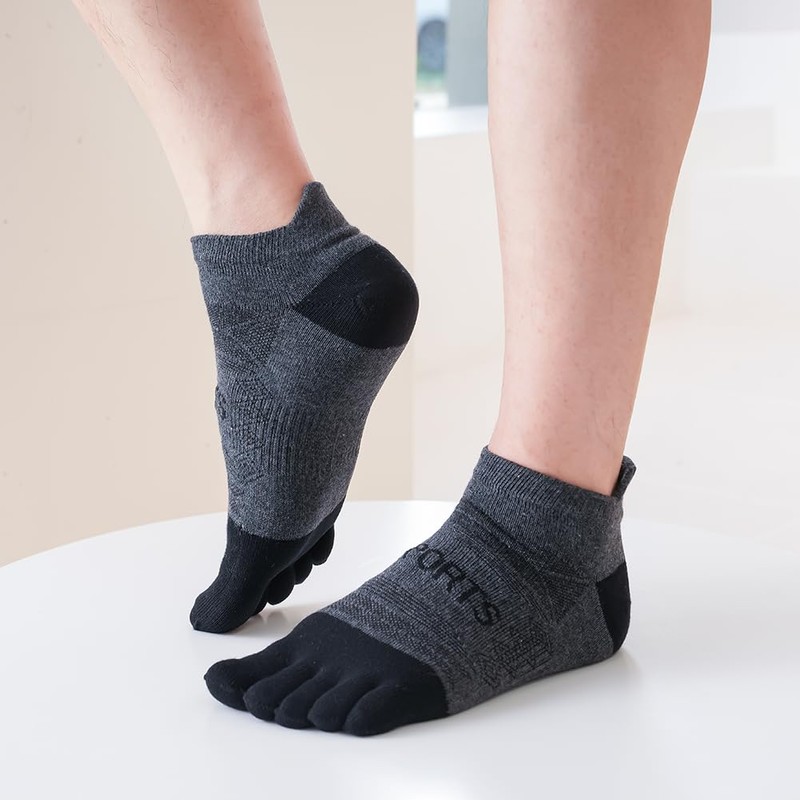Vraquir Men's Socks, Five Toes, Ankle Socks, Sweat Absorbent, Quick