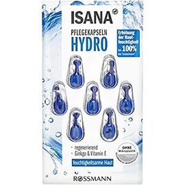 ISANA Hydro Care Capsules - Increases Skin Moisture - Regenerating - with Ginkgo & Vitamin E - 2 x 7 = 14 Capsules