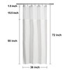 N&Y HOME Stall Waffle Weave Shower Curtain with Snap-in Liner
