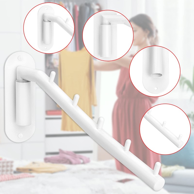 Sumnacon Stainless Steel Clothes Hanger Rack-Wall Mount Clothing Rack with