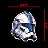 SW Clone Trooper Helmet Sticker Decal Notebook Car Laptop 5.25"x5.5"