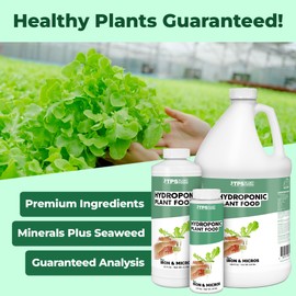 Hydroponic Plant Food, Complete One Part Liquid Hydroponic Fertilizer, 1 Gallon (128 oz)