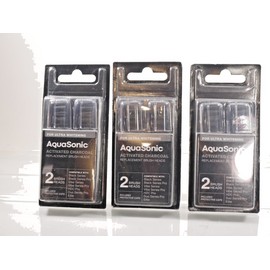 Aquasonic 3 PACK Aquasonic Activated Charcoal Replacement Brush Heads For Ultra Whitening
