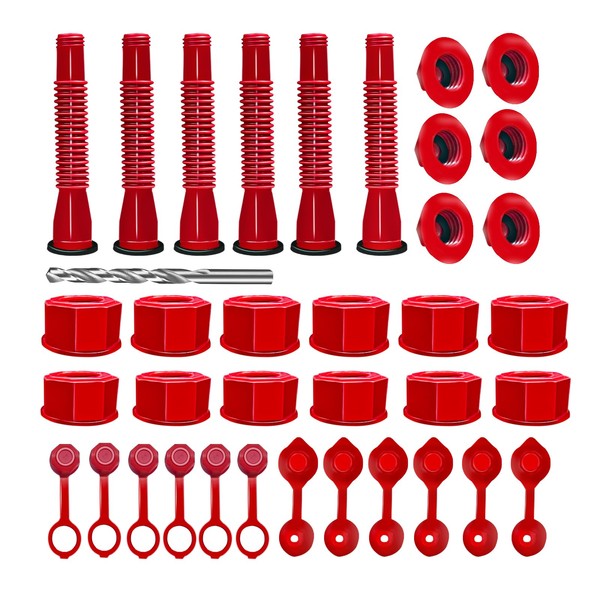 NOEAIKE Gas Can Spout Replacement,6-Pack Gas Can Nozzle Old Style