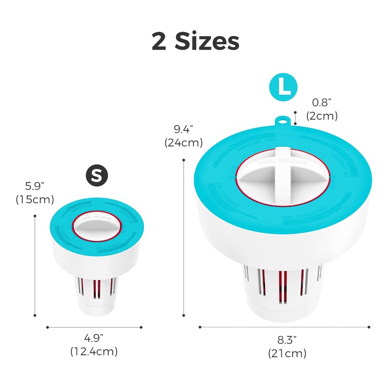 POOL FELLOWS Large Floating Pool Tablet Dispenser for 3" Tablet,