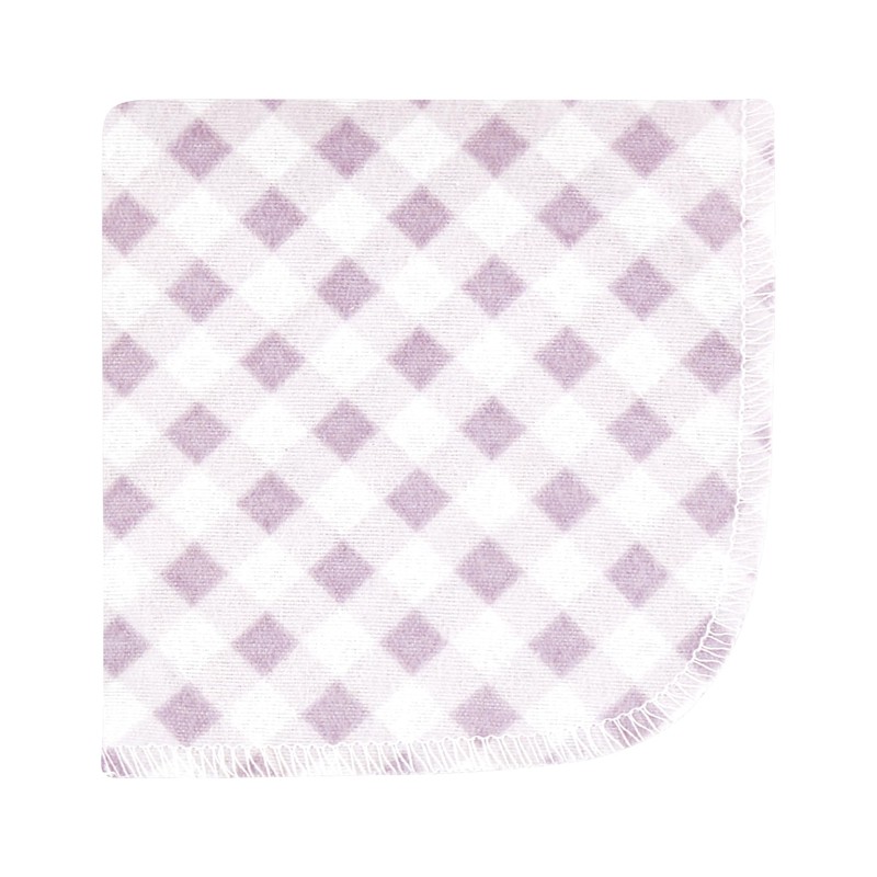 Hudson Baby Unisex Baby Flannel Cotton Washcloths, Purple Dainty Floral