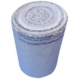 S.A.C TD9022-06 Plastic Sanitary Napkin Disposal Medium Bin Liner, 16" Length x 16" Width x 0.7 mil Thick, White (Case of 6)