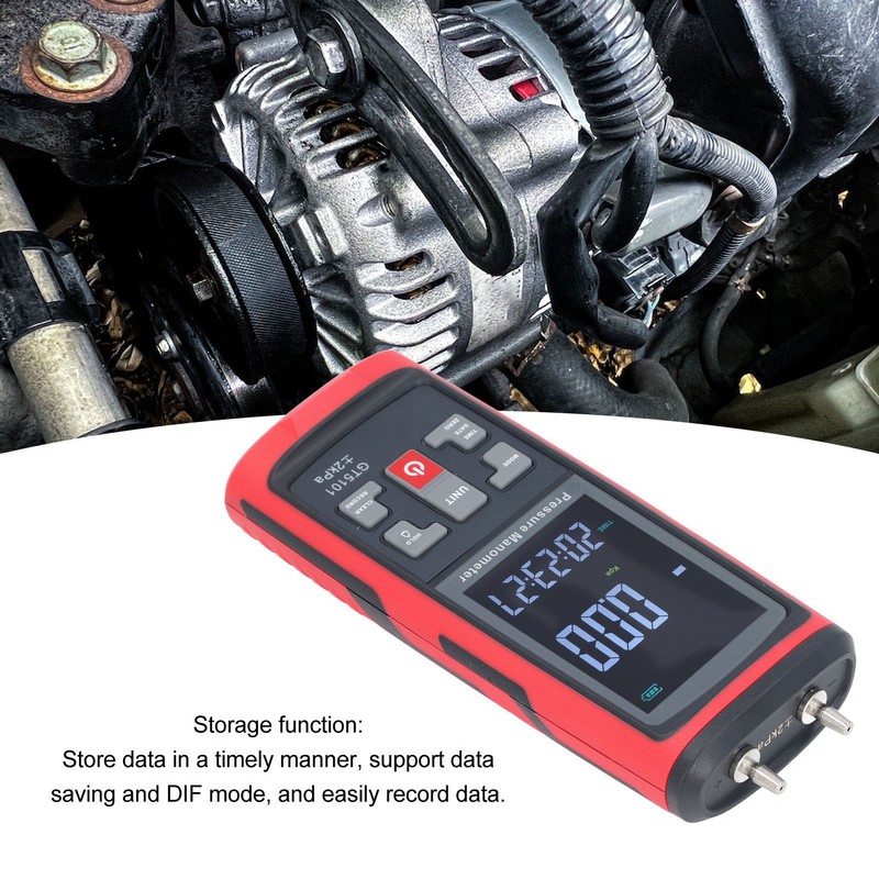 ±2KPa Differential Pressure Gauge High Accuracy Digital Pressure Manometer for