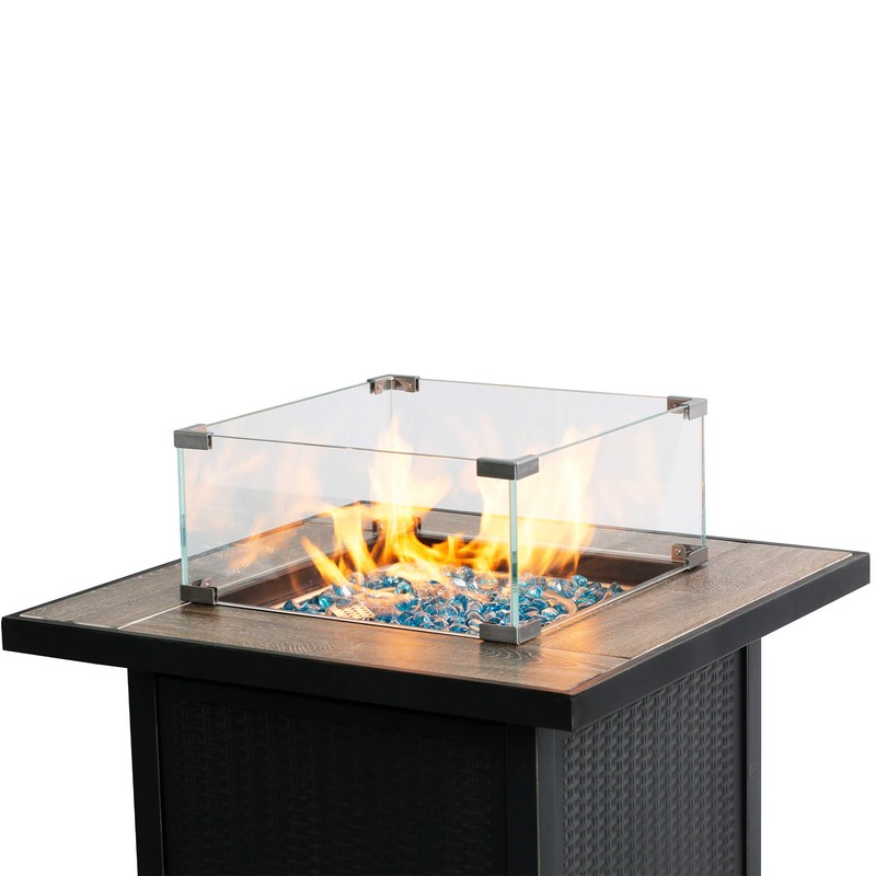 BALI OUTDOORS Fire Pit Wind Guard Fence 18"x 18"x 6"