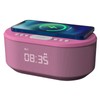 i-box Bedside Alarm Clock Radio Non Ticking with USB Charger,