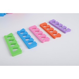 60pcs Sponge toe separators Nail Polish Salon Pedicure Tools Foot Spa, Foam Toe Separators for Women Men(5 Color as Shown)