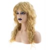Baruisi Long Curly Wavy Blonde Wig with Bangs Synthetic Heat