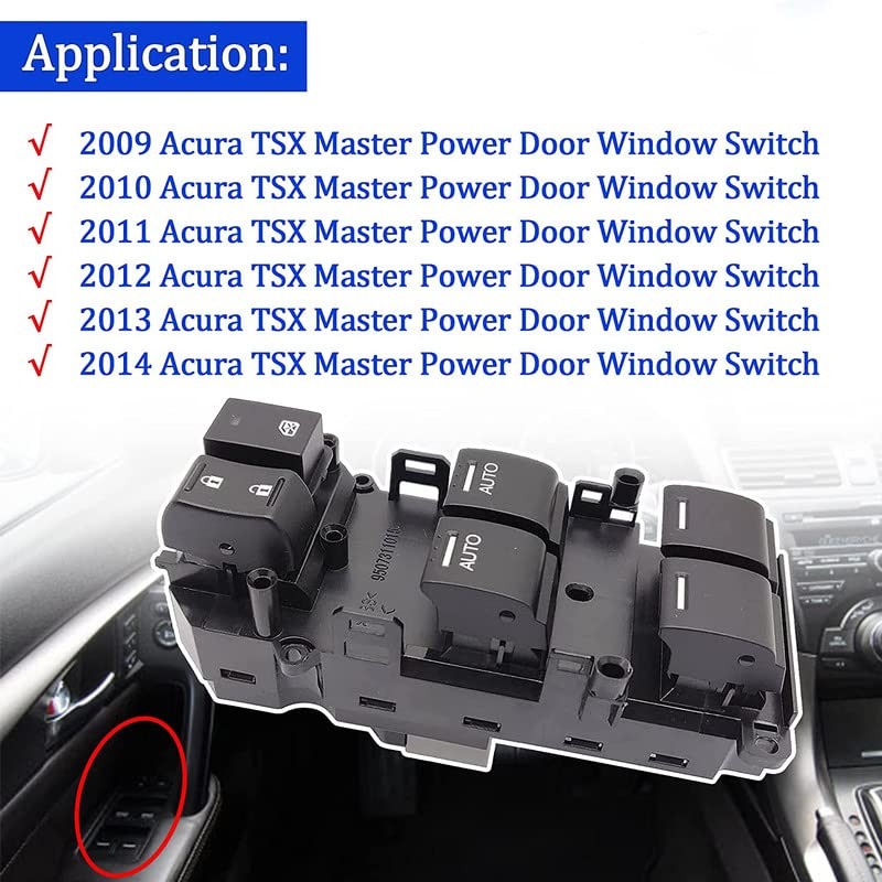 Pzeelbe Power Window Control Switch Button & Front Driver Side