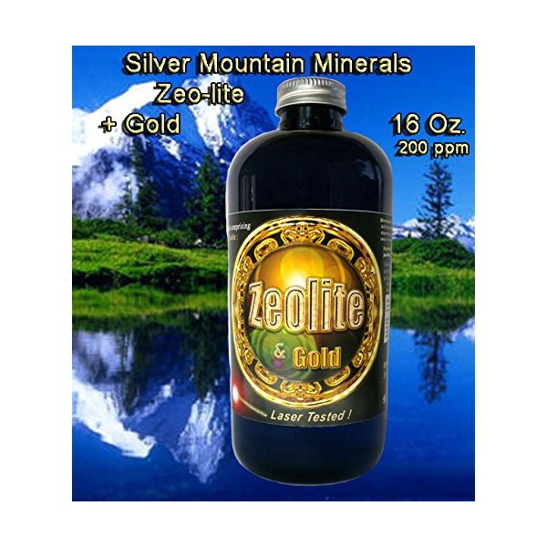 Zeo-Lite 16 Oz, Silver MTN Minerals, (Medical Purity Most Bioavailable 200 ppm colloidally Suspended with Gold Nano particulates)