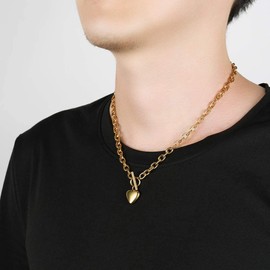 MYNENEY 14K Gold Initial Chain Bracelet for Women Stainless Steel Toggle Chain Jewelry Set (Gold)