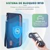 Porta Pasaporte de Cuero PU, Porta Pasaporte con Bloqueo RFID
