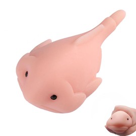MSRRTUSY Funny Cute Blobfish Toy，Fidget Sensory Toy Relief Toys，Stretch and Squeeze Stress，Party Favors for Kids,Birthday Gifts,Christmas,Easter Egg,Classroom Prizes (Khaki)