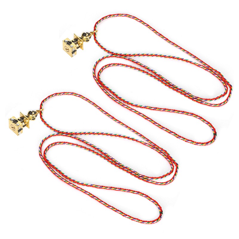 2Pcs Buddhist Pendant Vairocana Stupa Shaped Buddhism Necklace Clothing Bag