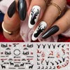 Christmas Nail Art Stickers Decals, Winter Nail Supplies, Xmas Elk