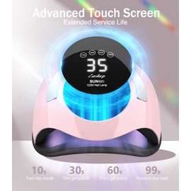 Easkep Easkep UV Light for Nails 120W - UV Nail Lamp Gel Nail Polish Nail Dryer UV LED Nail Lamp UV Lamp Curing Lamp Faster Professional Portable Handle Nail Machine for Home and Salon