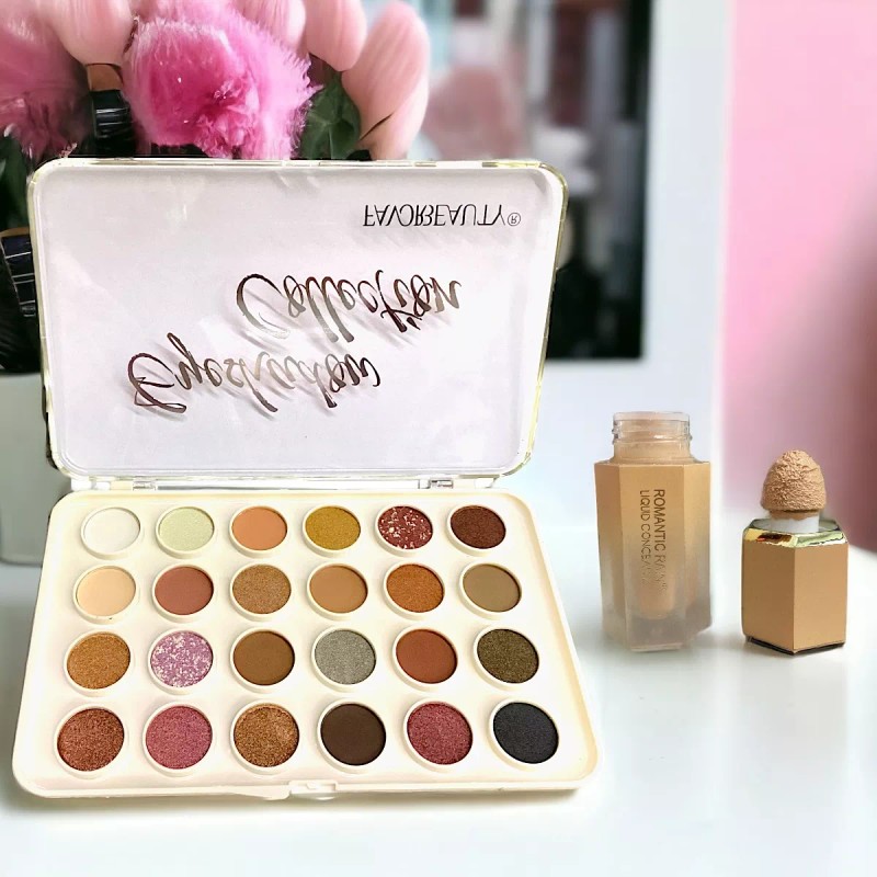 Favorbeauty Paleta De Sombras Y Rostro 24 Tonalidades Diferentes 2