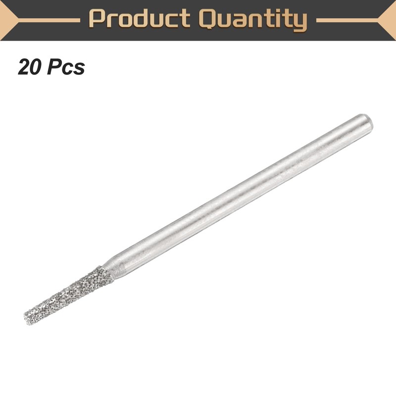 sourcing map 20pcs 80 Grits Diamond Hole Saw Cylindrical Head