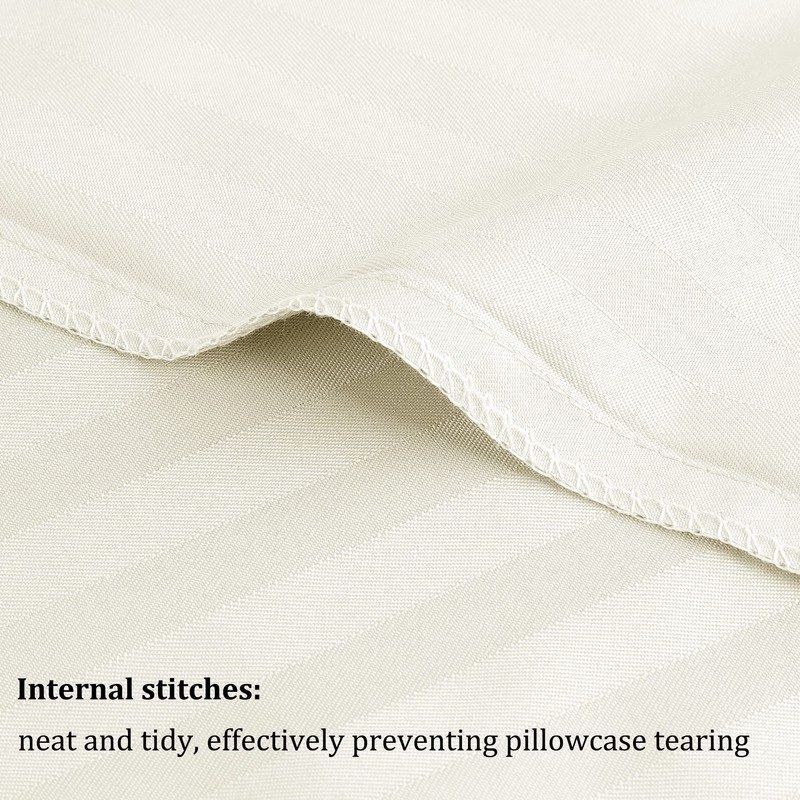 PiccoCasa Pillowcases 2 Pack Striped Soft & Breathable Microfiber Pillowcase