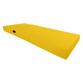 Danfuton Lounger Folding Foam Mattresses, Convertible Sleepover Bed, 6 x 32 x 80, Yellow