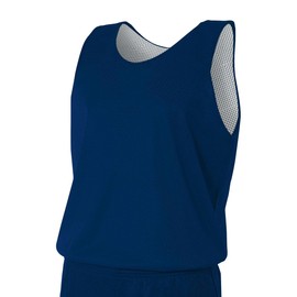 A4 Men’s Reversible Mesh Tank Top | Cooling Dry Wick Shirt | High-Performance Moisture-Wicking Sleeveless Tee | Multisport Active Wear | Gym, Workout, Sports, & Running Top | Navy/White