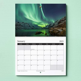 2025 Natural Wonders Wall Calendar Featuring Stunning Photography of Natural Wonders From Around The World - Includes All UK & World Holidays & Dates | Perfect Christmas Calendar for Home And Office